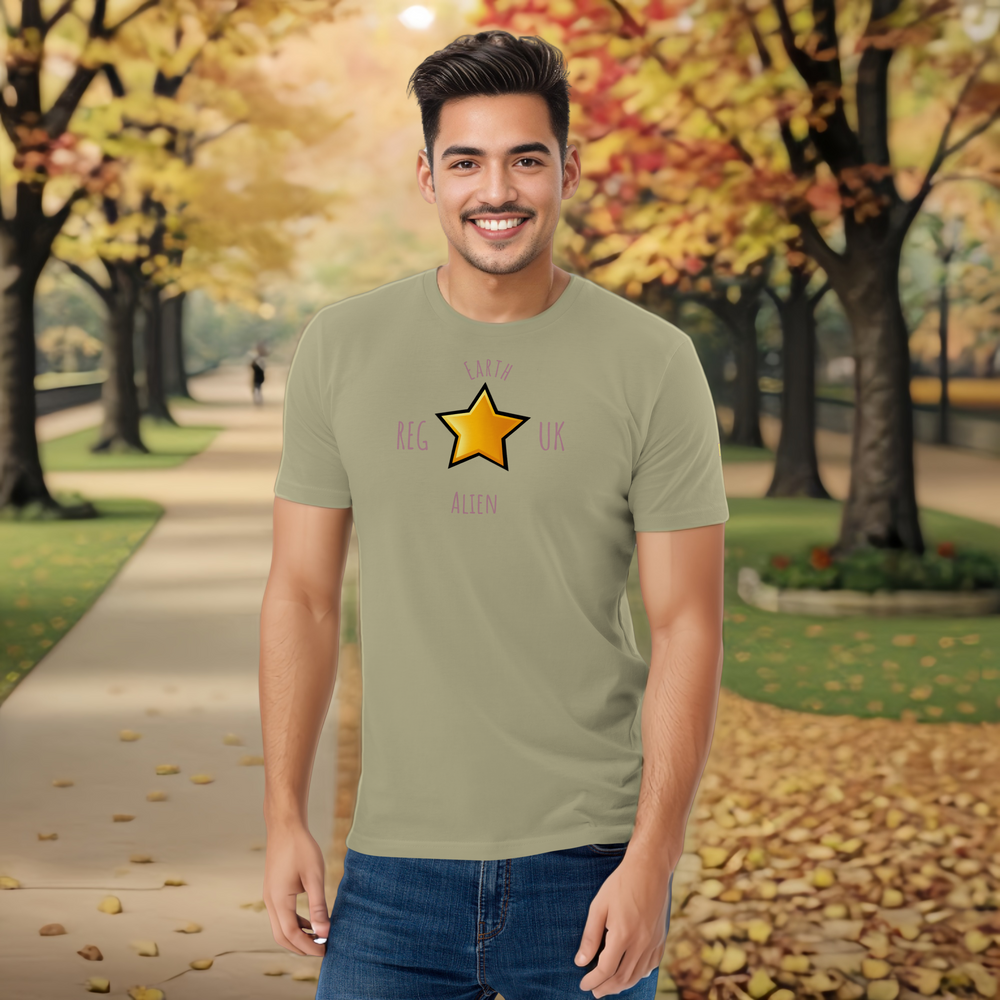 Unisex organic cotton Alien Star t-shirt