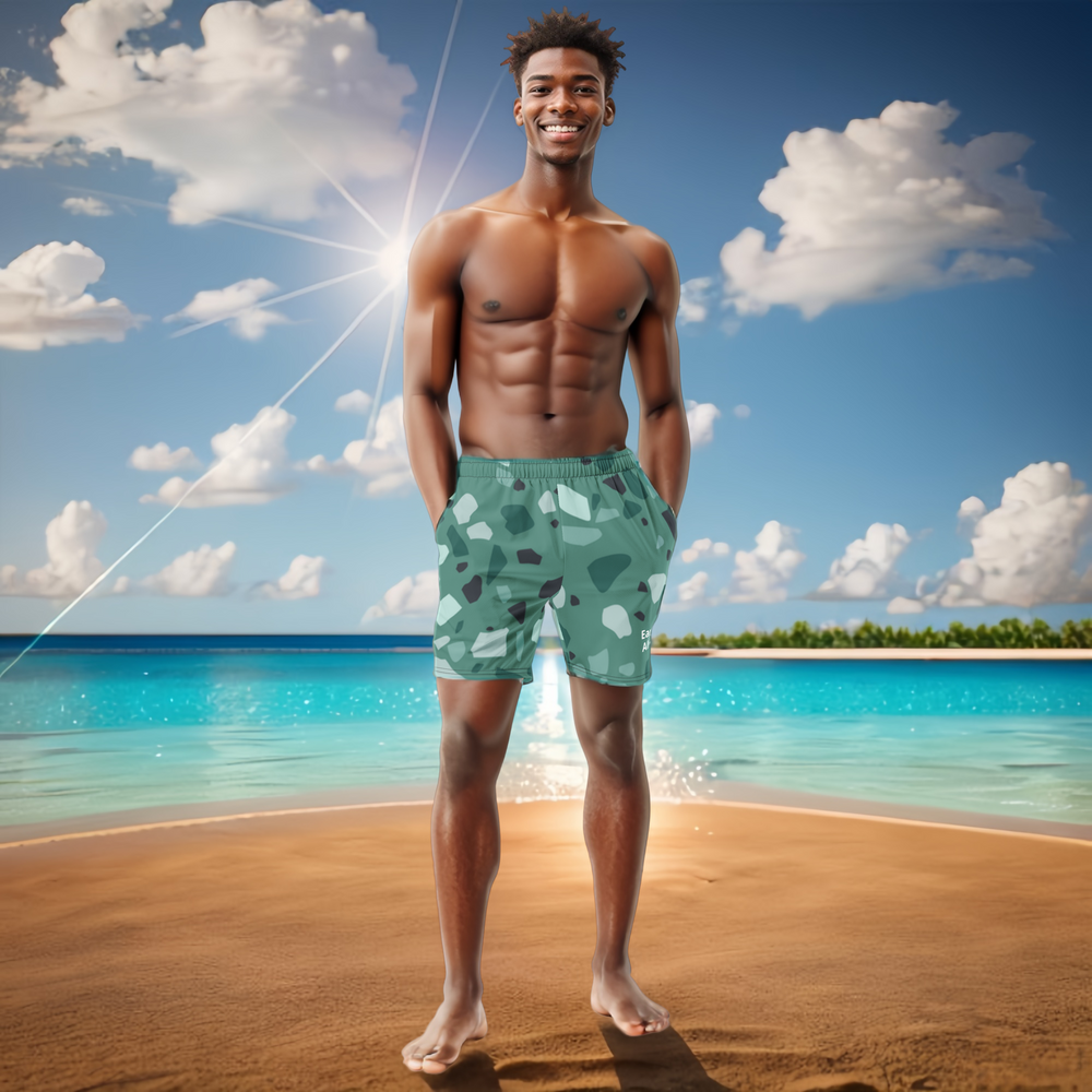 Men's Aqua Alien Green swim trunks