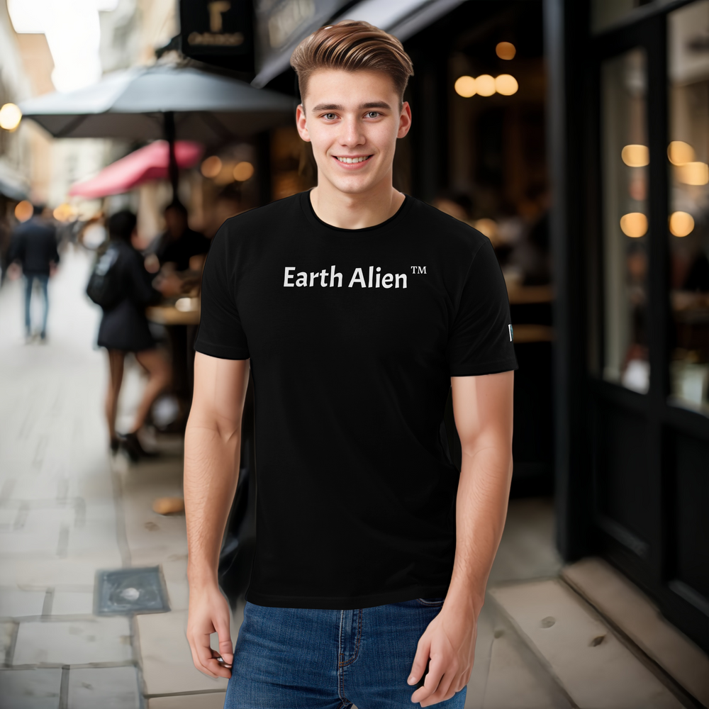 Unisex organic cotton Earth Alien TM t-shirt